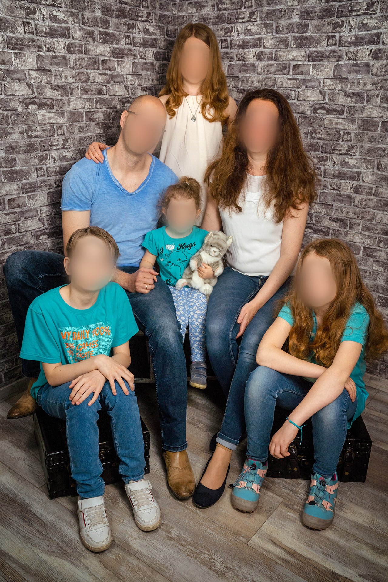 Familiefoto im Fotostudio