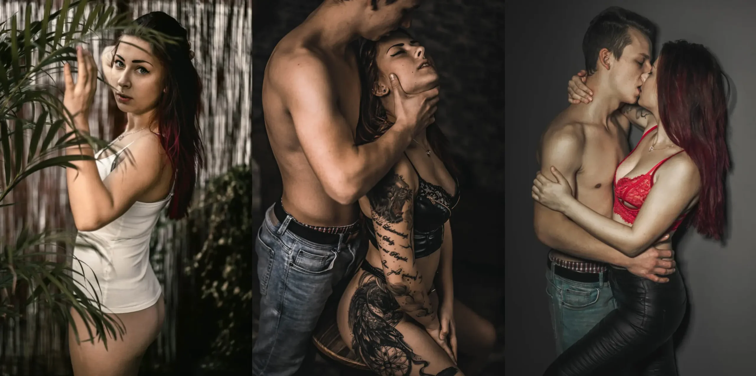 Jenny und Lukas - erotisch in Fotostudio und Traumgarten