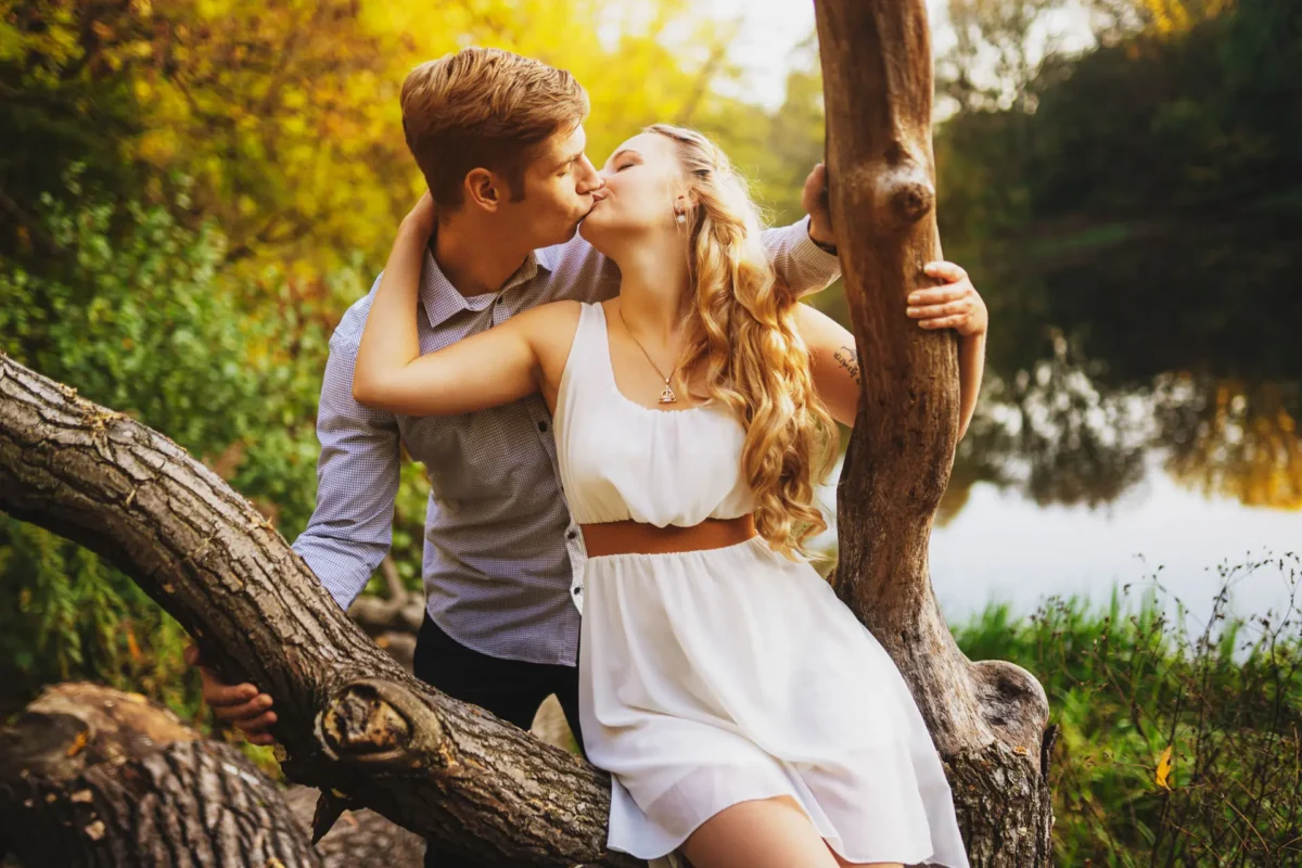 Mariele und Daniel - Herbstshooting im Rosental Leipzig